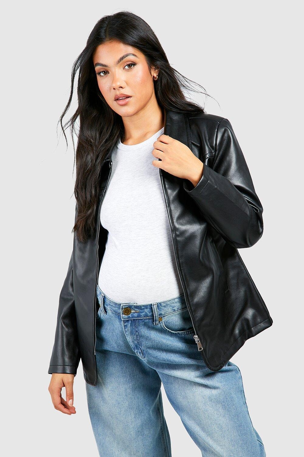 

Куртка из искусственной кожи для материров Boohoo, черный