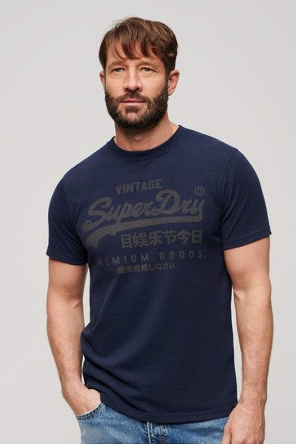 

Классическая футболка VI Heritage Superdry, синий
