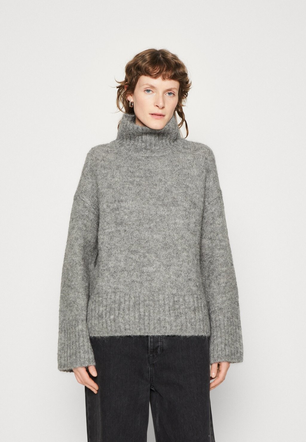 

Свитер SLFGABELLA HIGH NECK Selected Femme, светло-серый меланж