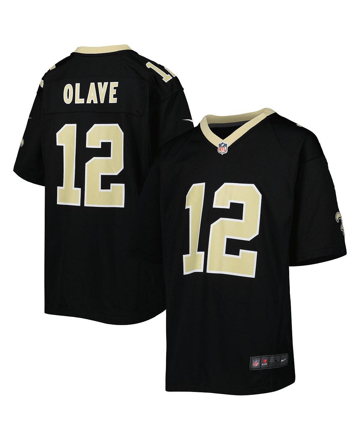 

Черная футболка Big Boys Chris Olave New Orleans Saints Game Nike