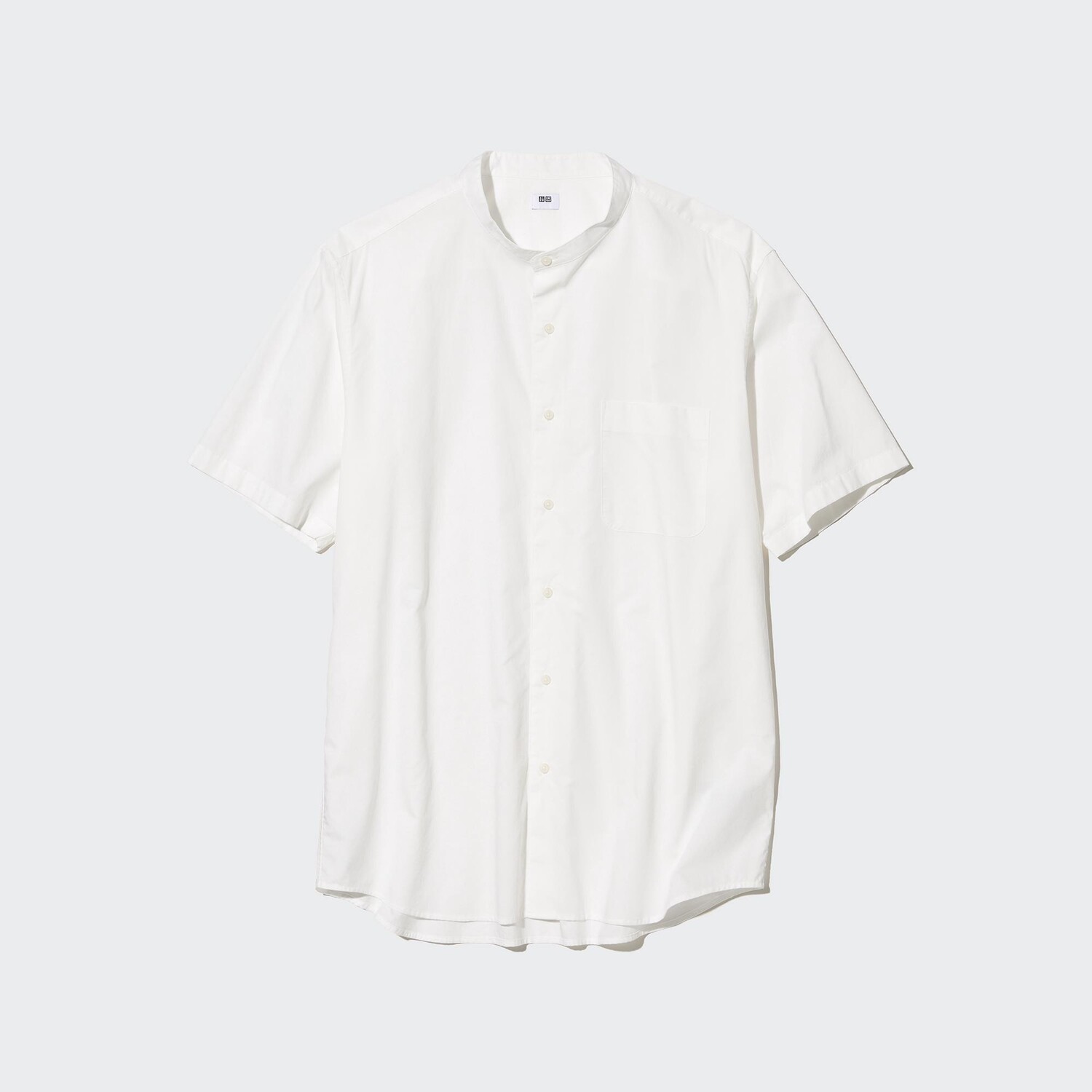 

Рубашка UNIQLO из модального хлопка с воротником-стойкой, белый