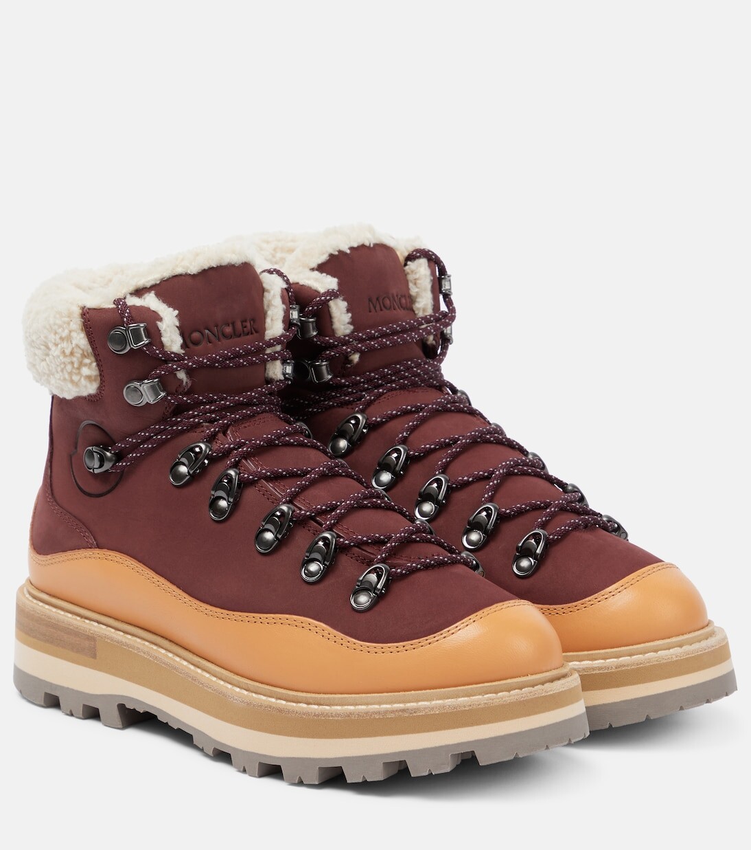 

Походные ботинки peka trek с отделкой из овчины Moncler, мультиколор