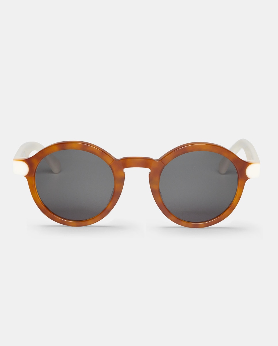 цена Круглые светло-коричневые солнцезащитные очки унисекс из ацетата Mr. Boho, светло-коричневый