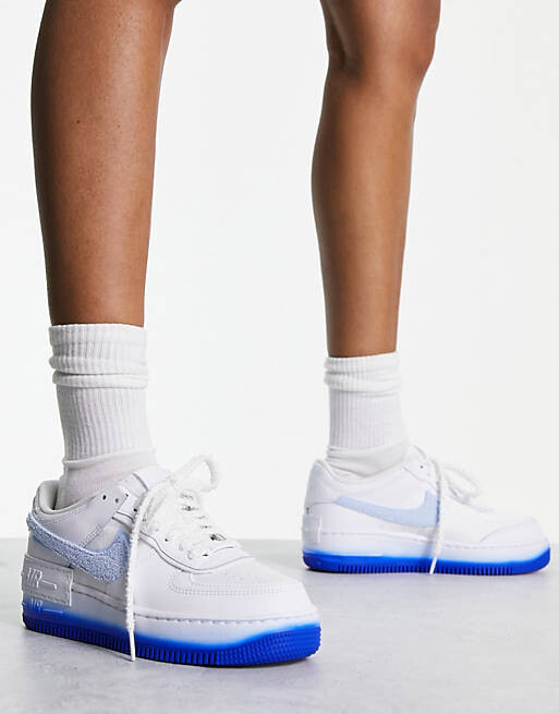 

Бело-синие кроссовки Nike Air Force 1 Shadow Ray of Hope, Синий