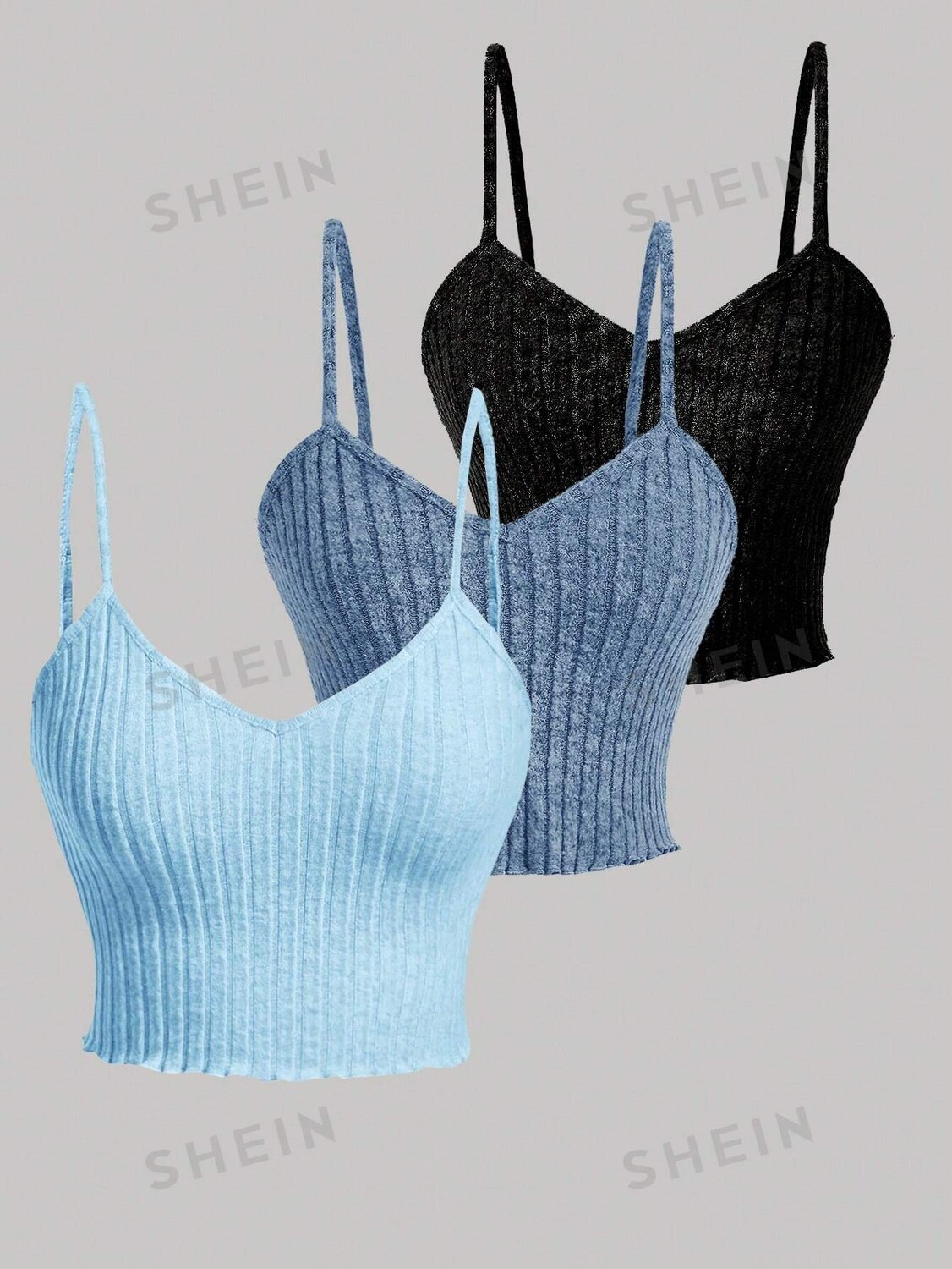 

Топ Shein Essnce в рубчик, 3 штуки