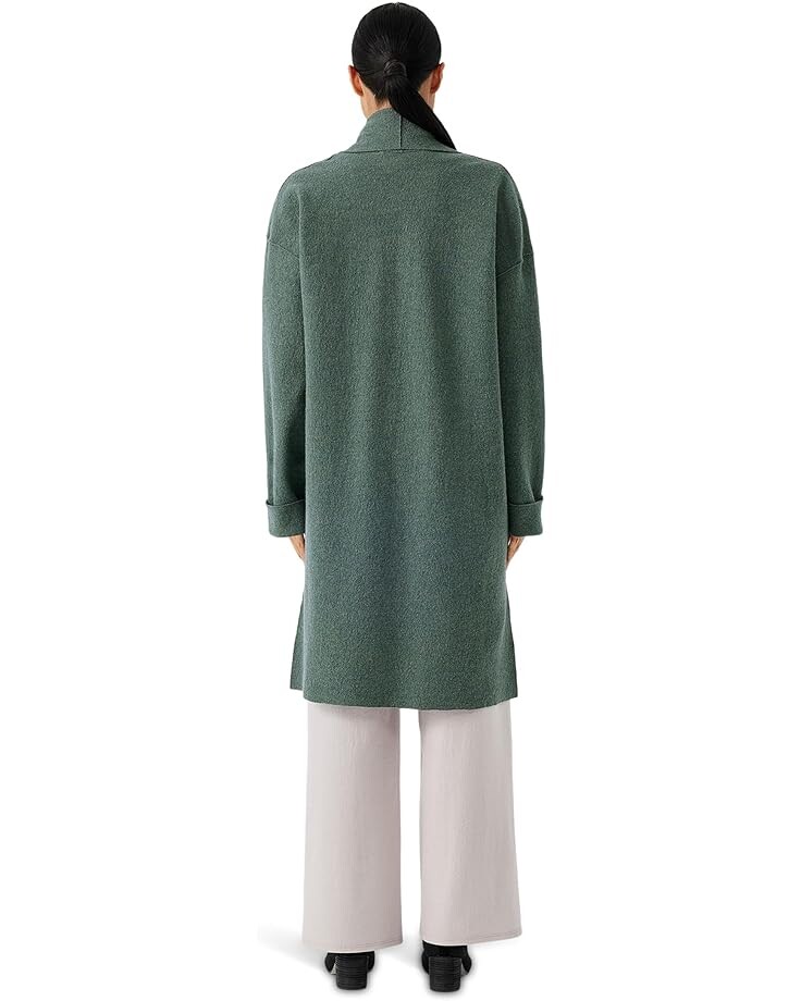 

Пальто Eileen Fisher High Collar Coat, цвет Cypress
