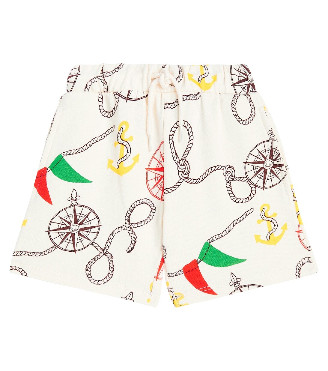 

Шорты из хлопкового джерси в морском стиле Mini Rodini, мультиколор