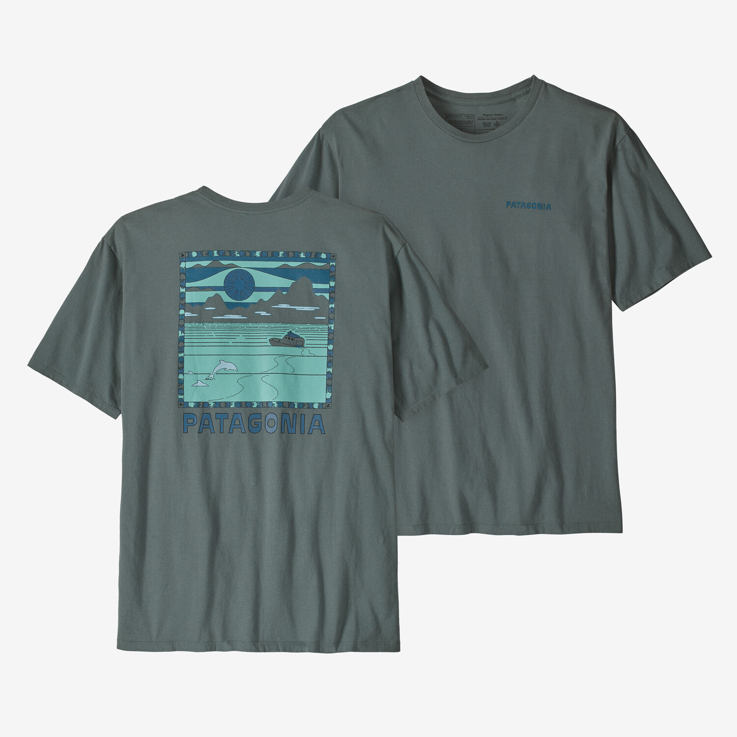 

Мужская футболка Summit Swell из органического материала Patagonia, нуво зеленый