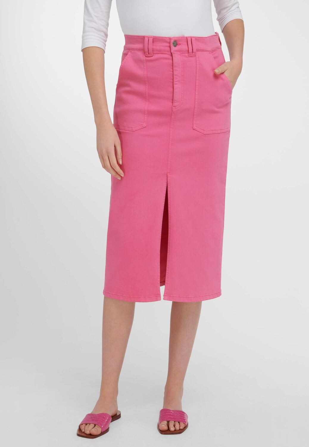 

Юбка до колена PETER HAHN Maxi cotton, цвет pink denim