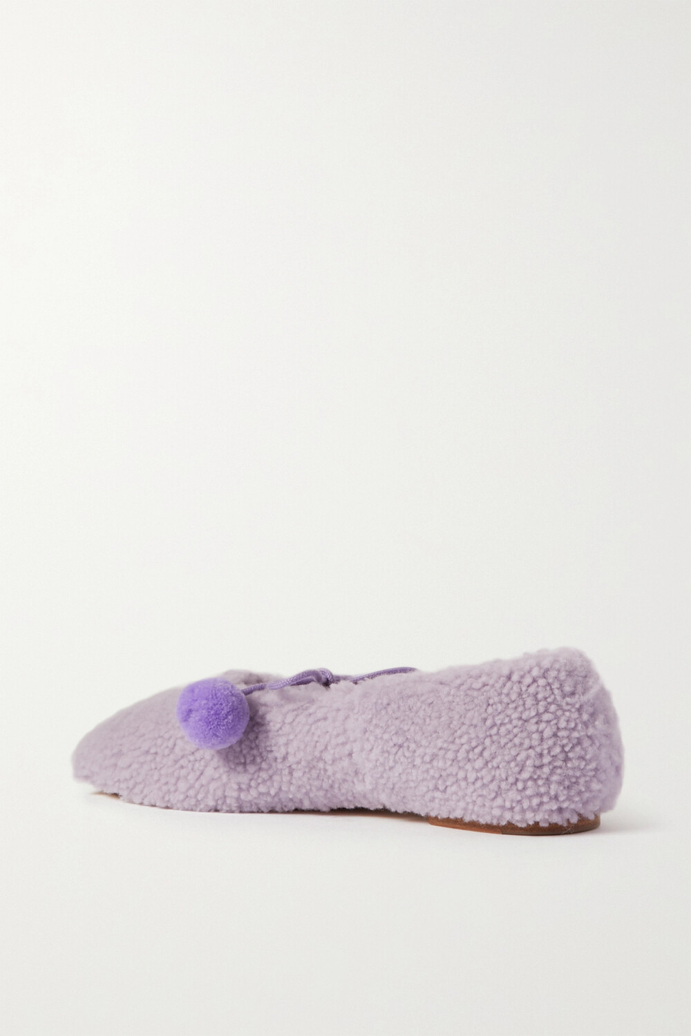 

SLEEPER + NET SUSTAIN балетки Lulu из овчины с помпонами, сиреневый