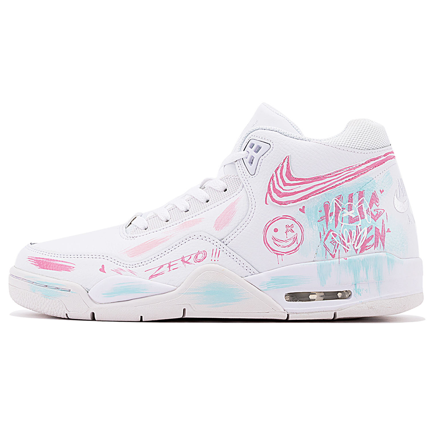 

Кроссовки Nike Flight Legacy Vintage Basketball Shoes Unisex Mid-top White/pink/green, белый