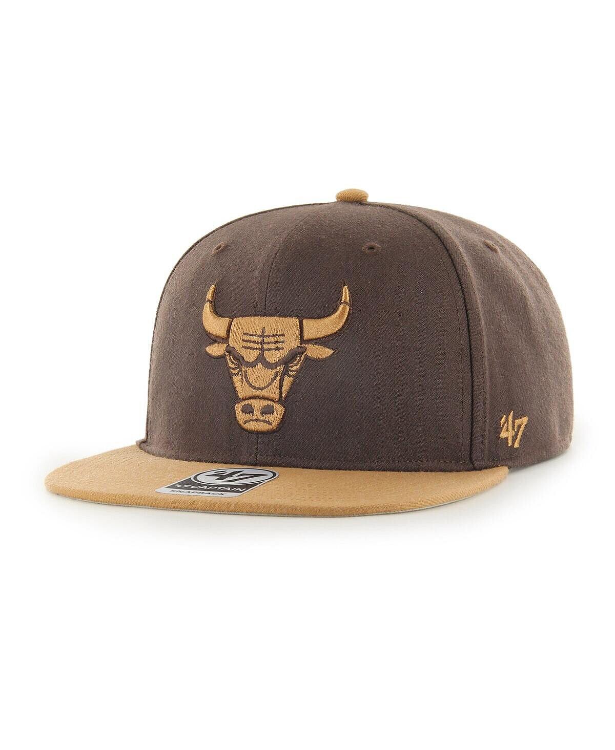 

Мужская коричневая двухцветная кепка Chicago Bulls No Shot Captain Snapback '47 Brand