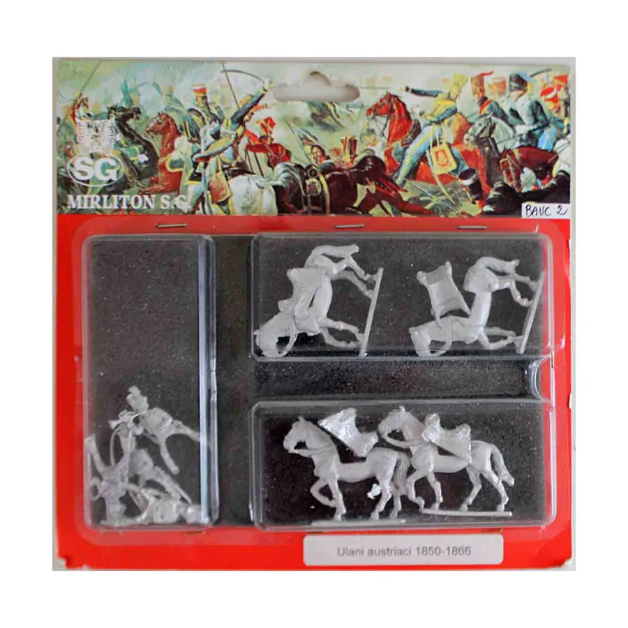 

Австрийские уланы с командованием – ходьба, Historical Miniatures - Napoleonic - Austrian (28mm) (Mirliton SG)