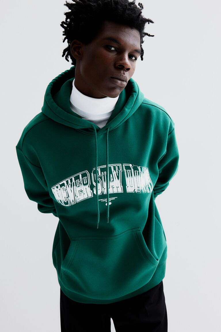 

Толстовка свободного кроя с принтом H&M, зеленый