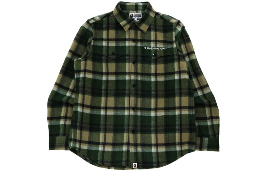

Рубашка мужская зеленая A Bathing Ape, зеленый