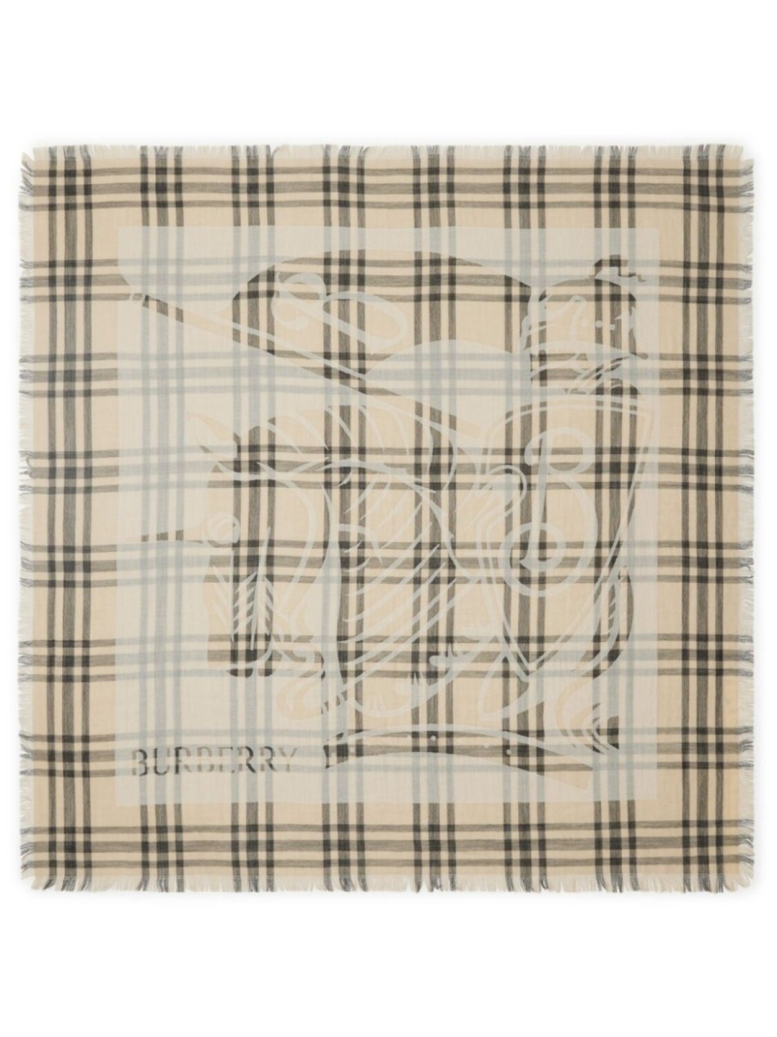

Шарф в клетку EKD Check Burberry, коричневый