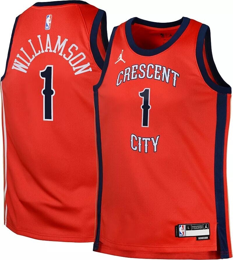 

Jordan Молодежный Нью-Орлеан Пеликанс Зайон Уильямсон # 1 Red Swingman Джерси