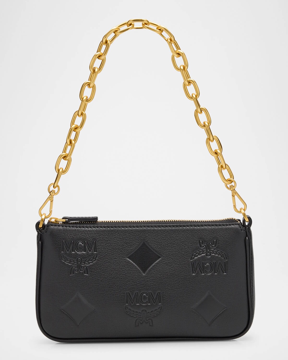 

Кожаная сумка через плечо Aren Maxi Monogram Mcm, черный
