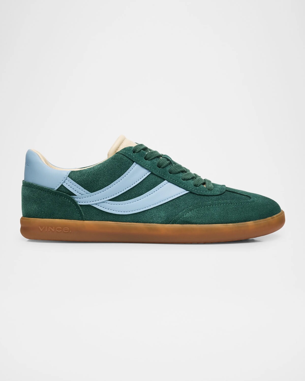 

Двухцветные кожаные кроссовки Oasis в стиле ретро Vince, цвет Evergreen Suede