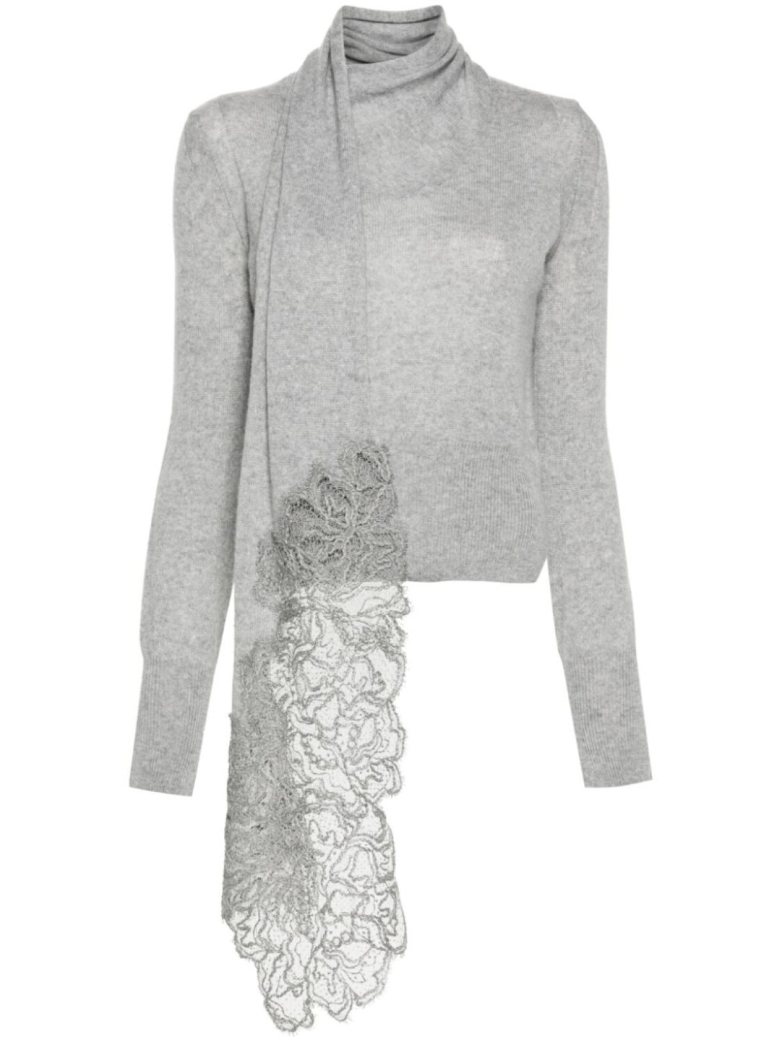 

Ermanno Scervino свитер с шарфом, серый