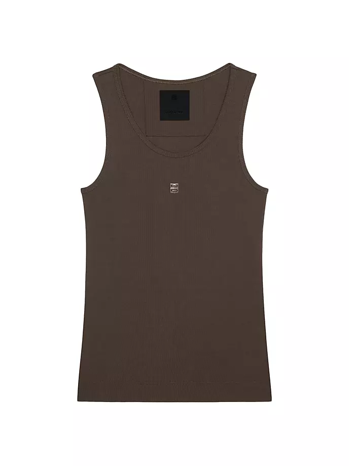 

Облегающая майка из хлопка Givenchy, цвет dark brown