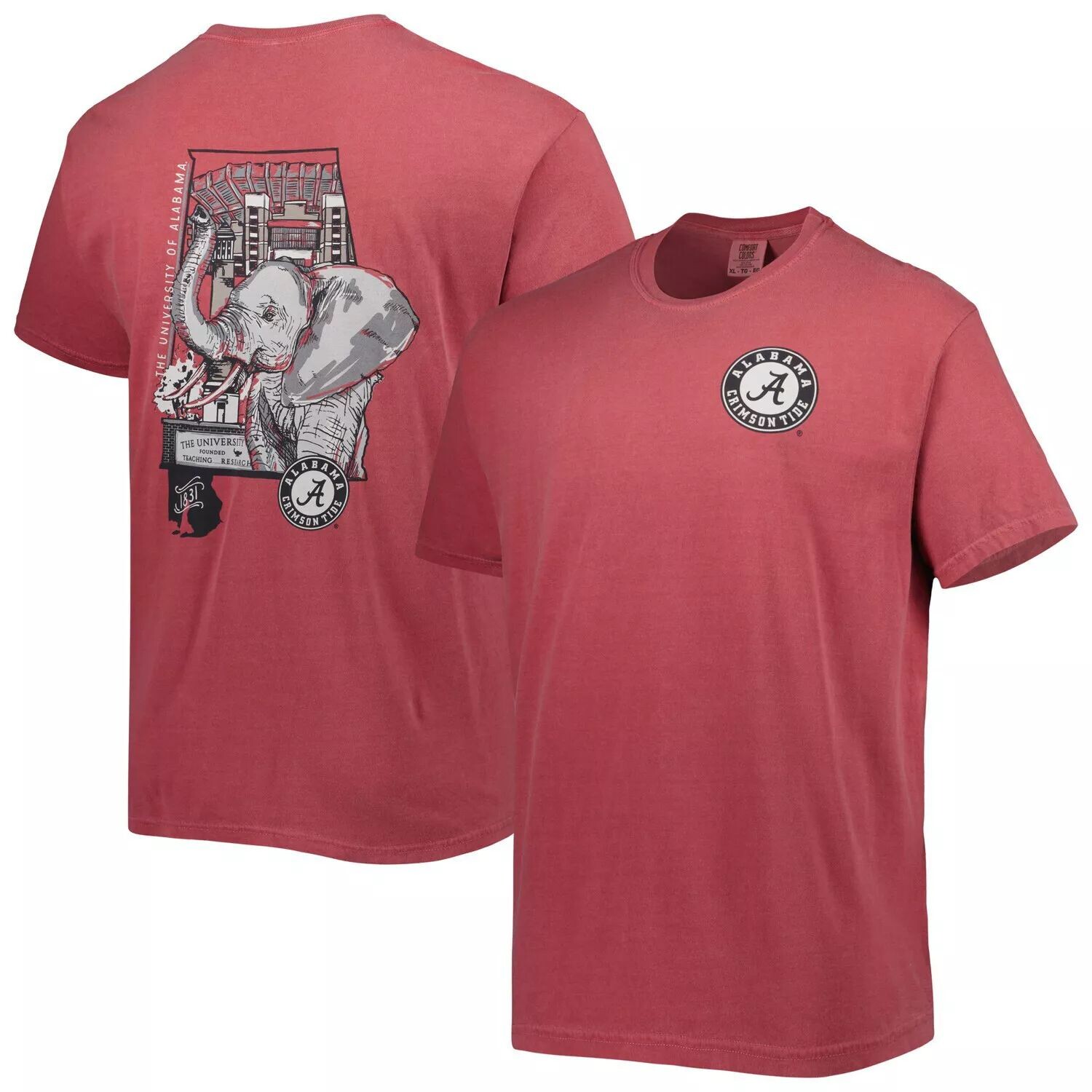 

Мужская футболка Crimson Alabama Crimson Tide Hyperlocal со слоном