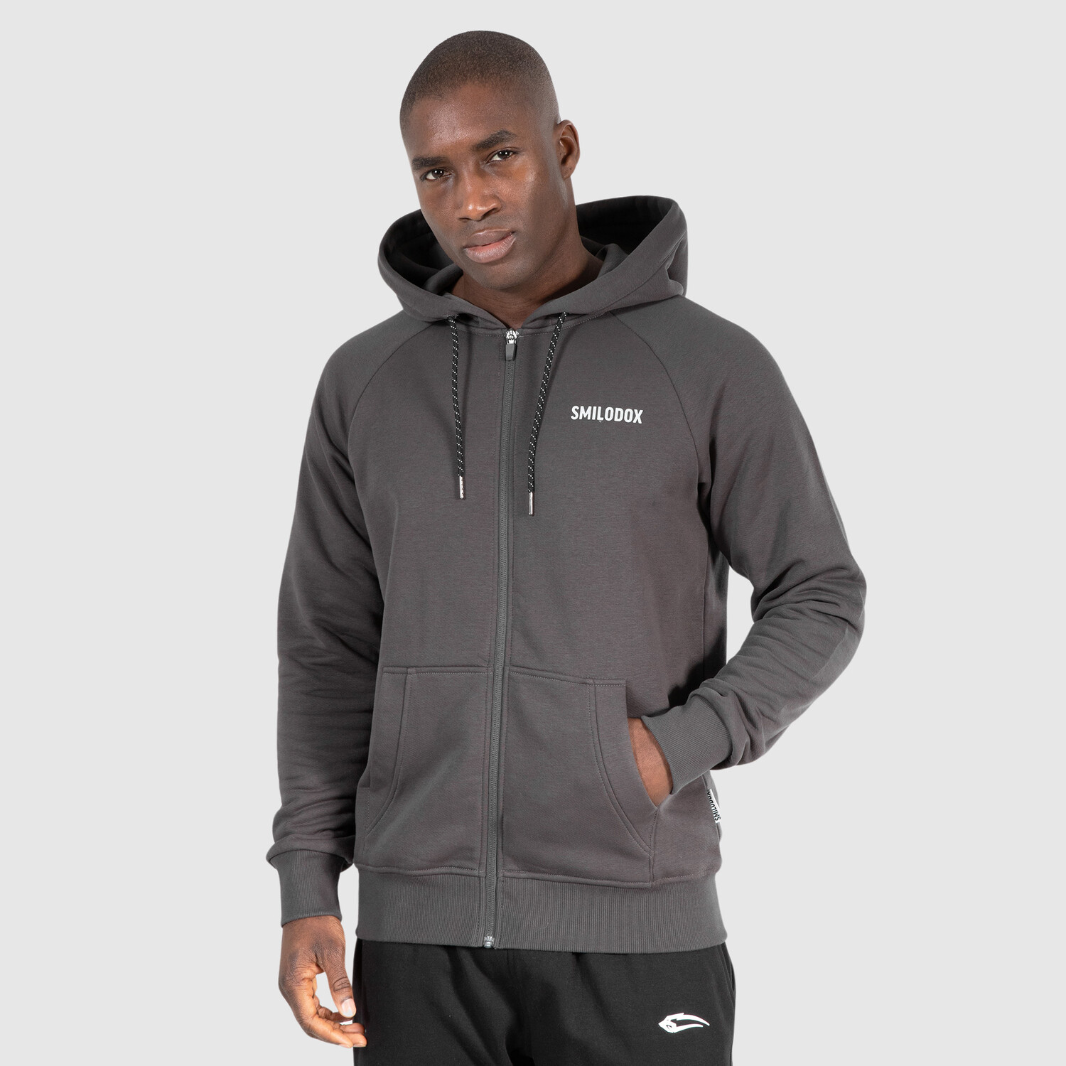 

Толстовка SMILODOX Zip Hoodie Trevorson, антрацит