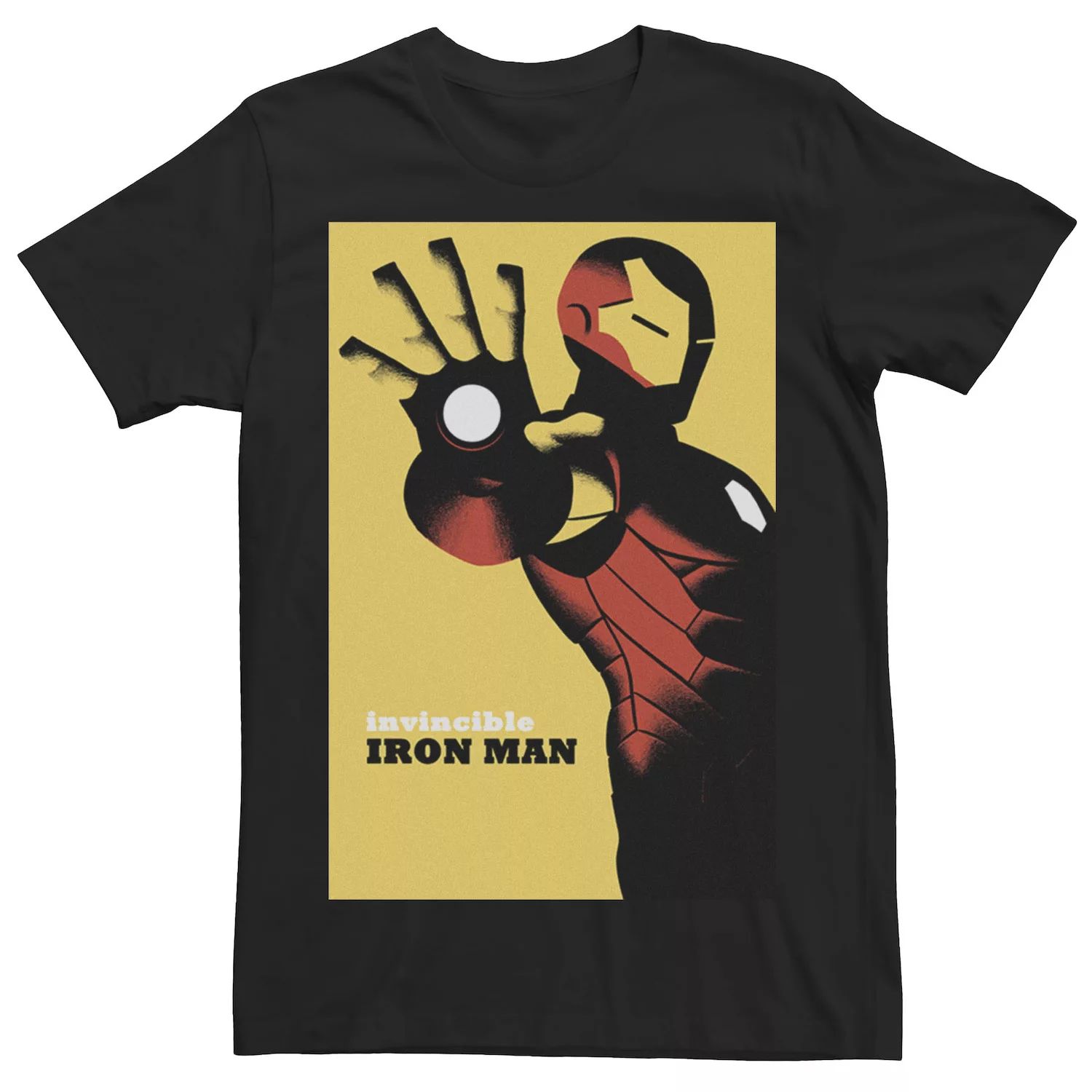 Мужская футболка Avengers Iron Man золотистого цвета с рисунком Invincible Marvel