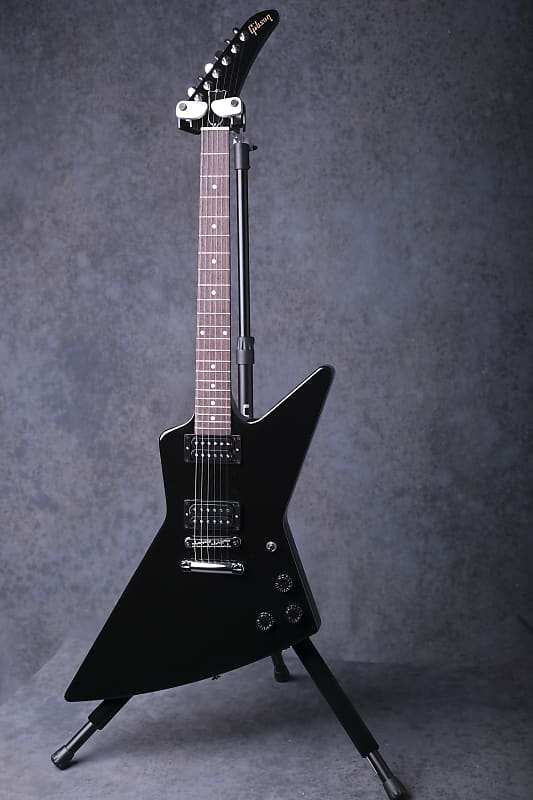 цена Электрогитара MINTY 2023 Gibson 80s 1984 style Explorer - Ebony Gloss THRASH METAL!