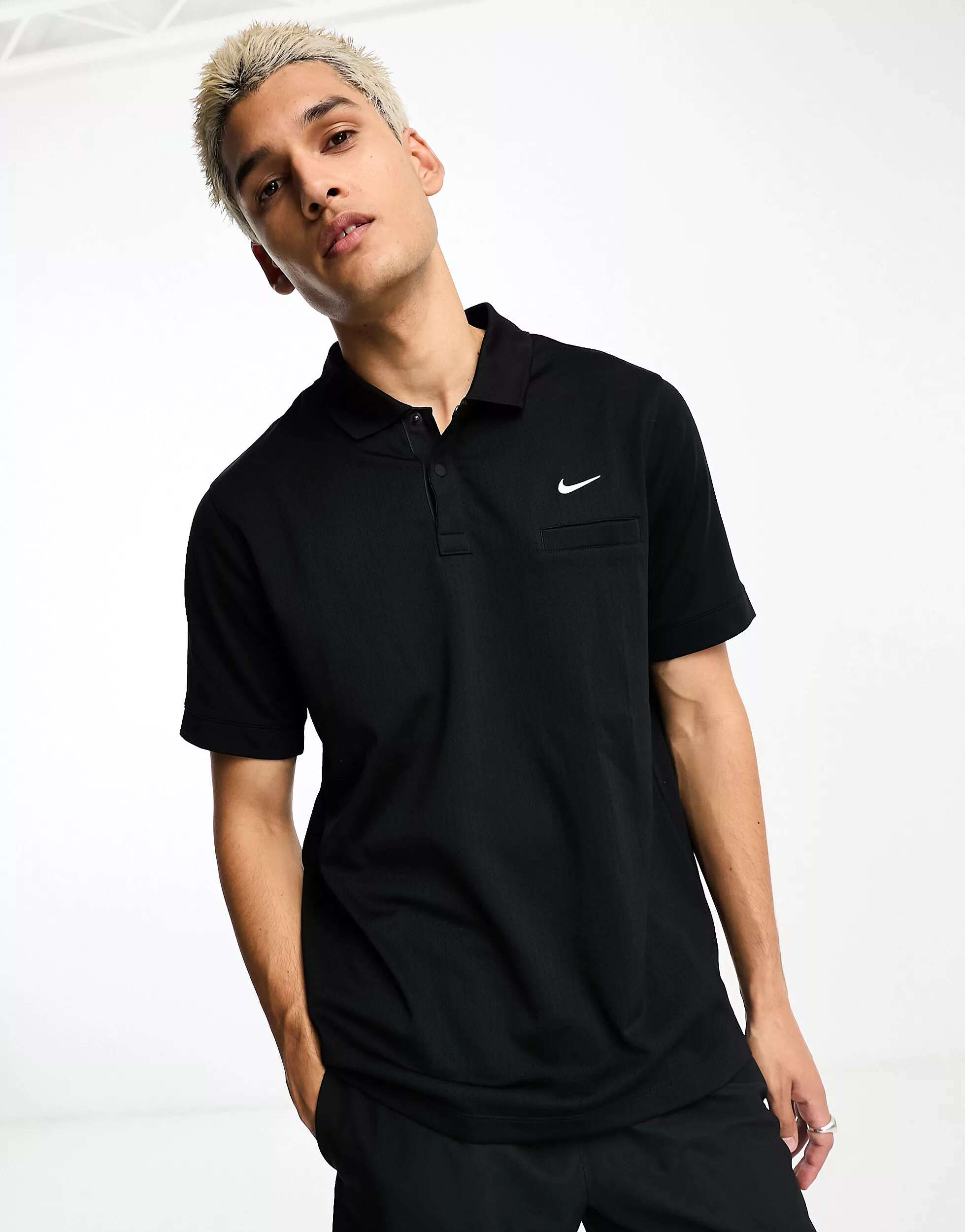 Черная футболка-поло Nike Unscripted Dri-Fit