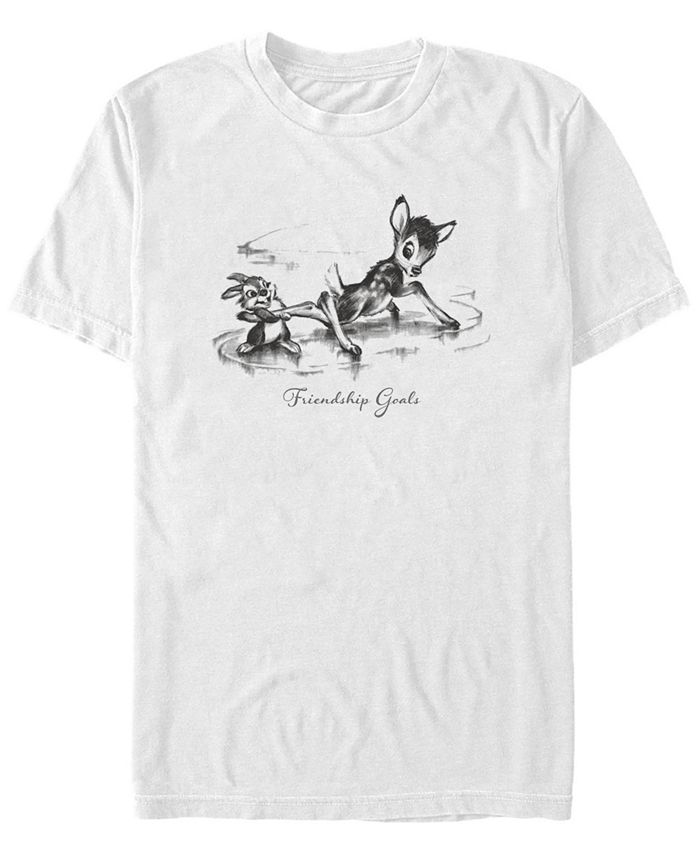 цена Мужская футболка «Бэмби Дружба» с коротким рукавом Fifth Sun, белый