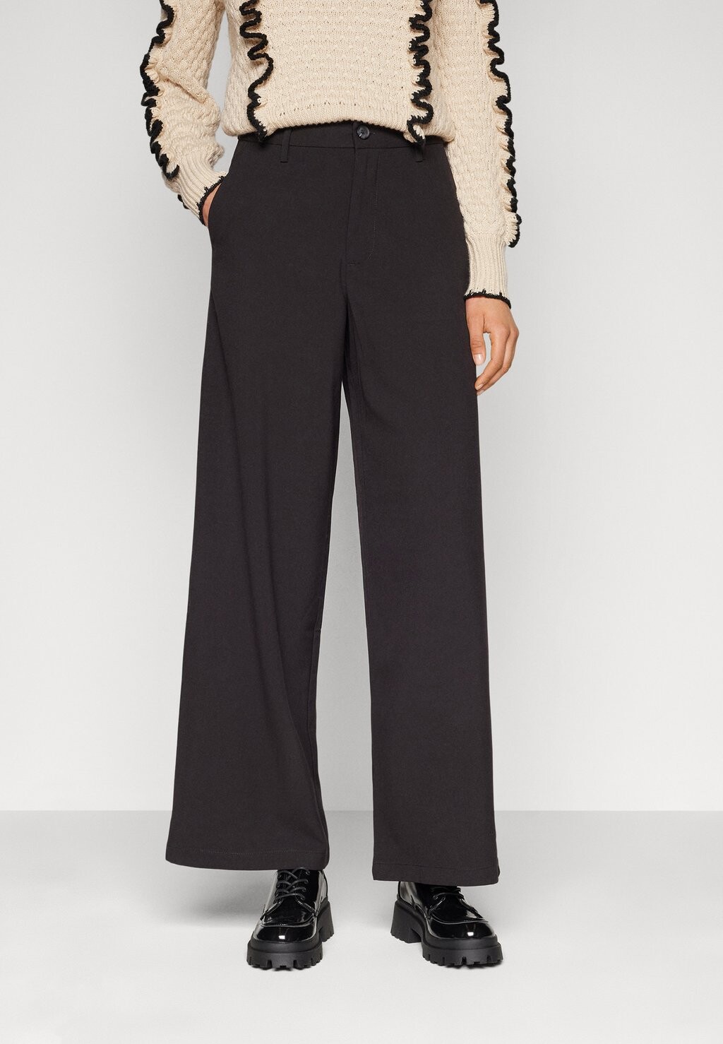 

Брюки BASIC WIDE LEGS Even&Odd, цвет black