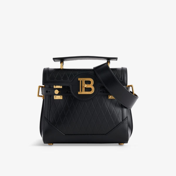 Кожаная сумка-тоут b-buzz 23 Balmain, цвет noir