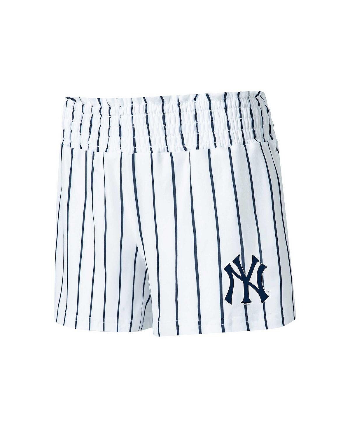 

Белые женские шорты для сна в тонкую полоску New York Yankees Reel Concepts Sport, белый