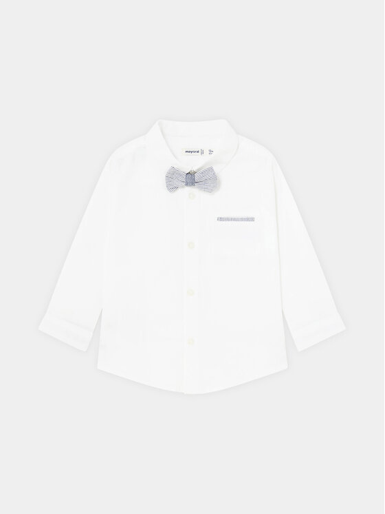 Рубашка стандартного кроя Mayoral, белый бабочка 4love4you лен однотонная для мужчин фиолетовый