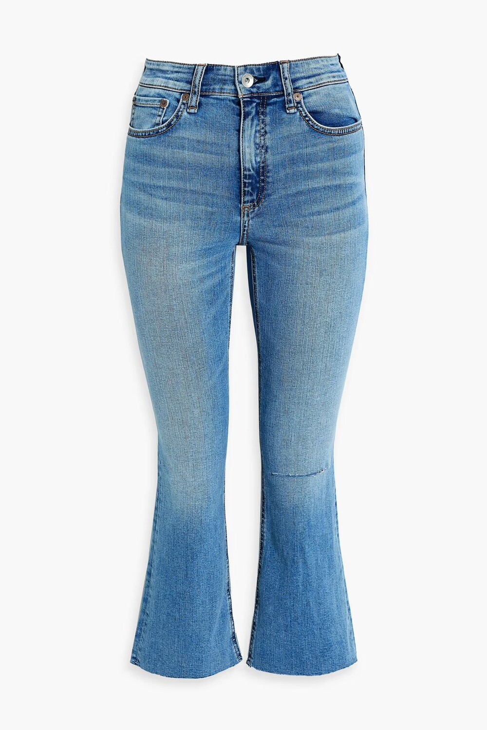 

Расклешенные джинсы Nina с высокой посадкой Rag & Bone, легкий деним