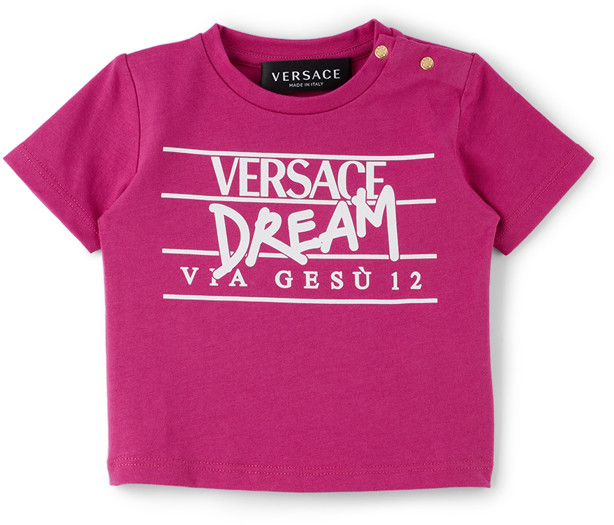 

Футболка с логотипом Baby Pink Dream, фуксия Versace