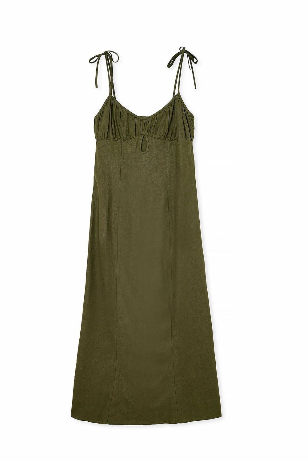 

Длинное платье Tie Straps Dress NA-KD, зеленое