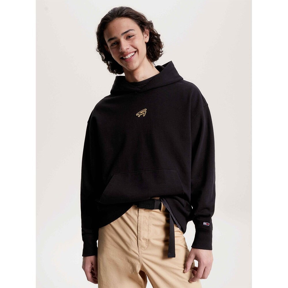 

Худи Tommy Jeans Relaxed Signature, черный