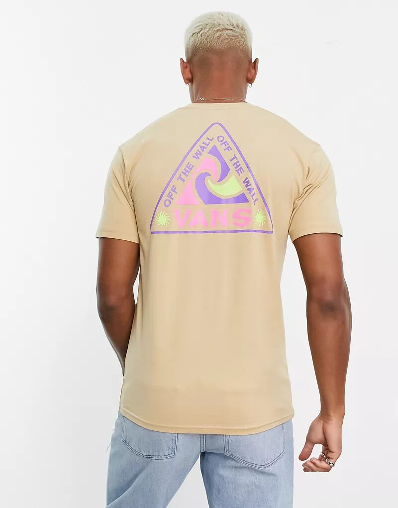 цена Бежевая футболка с принтом на спине Vans Summer Camp