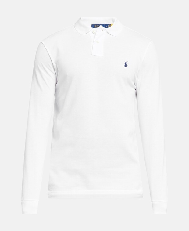 

Рубашка-поло с длинными рукавами Polo Ralph Lauren, белый
