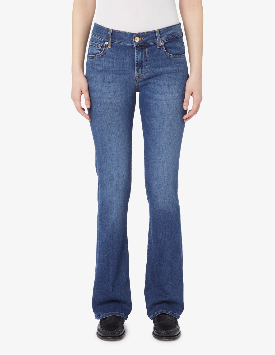 

Эко-джинсы герцогиня Bootcut bair 7 For All Mankind, синий