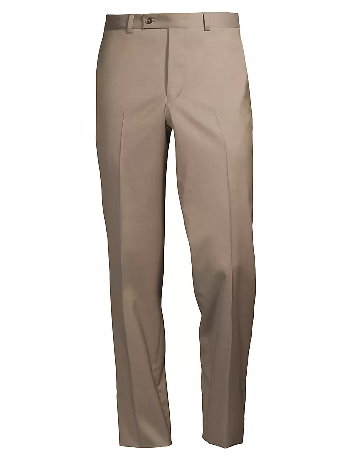 цена КОЛЛЕКЦИЯ Базовые шерстяные брюки Oslo Saks Fifth Avenue, бежевый