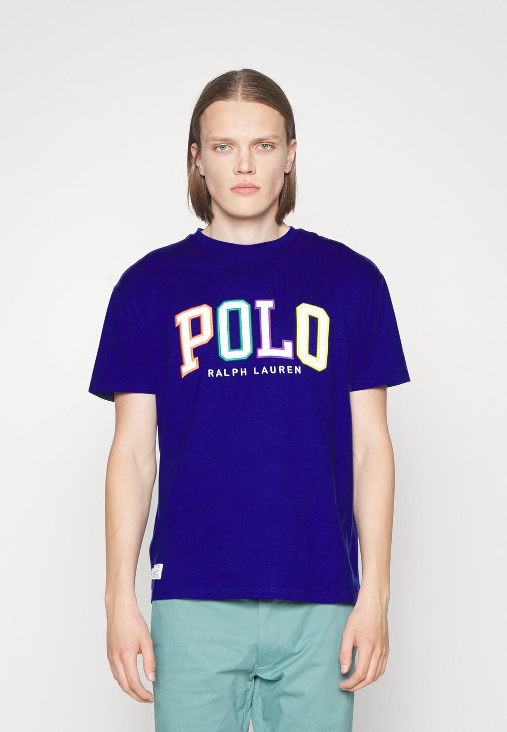 

Футболка с принтом Polo Ralph Lauren, синий
