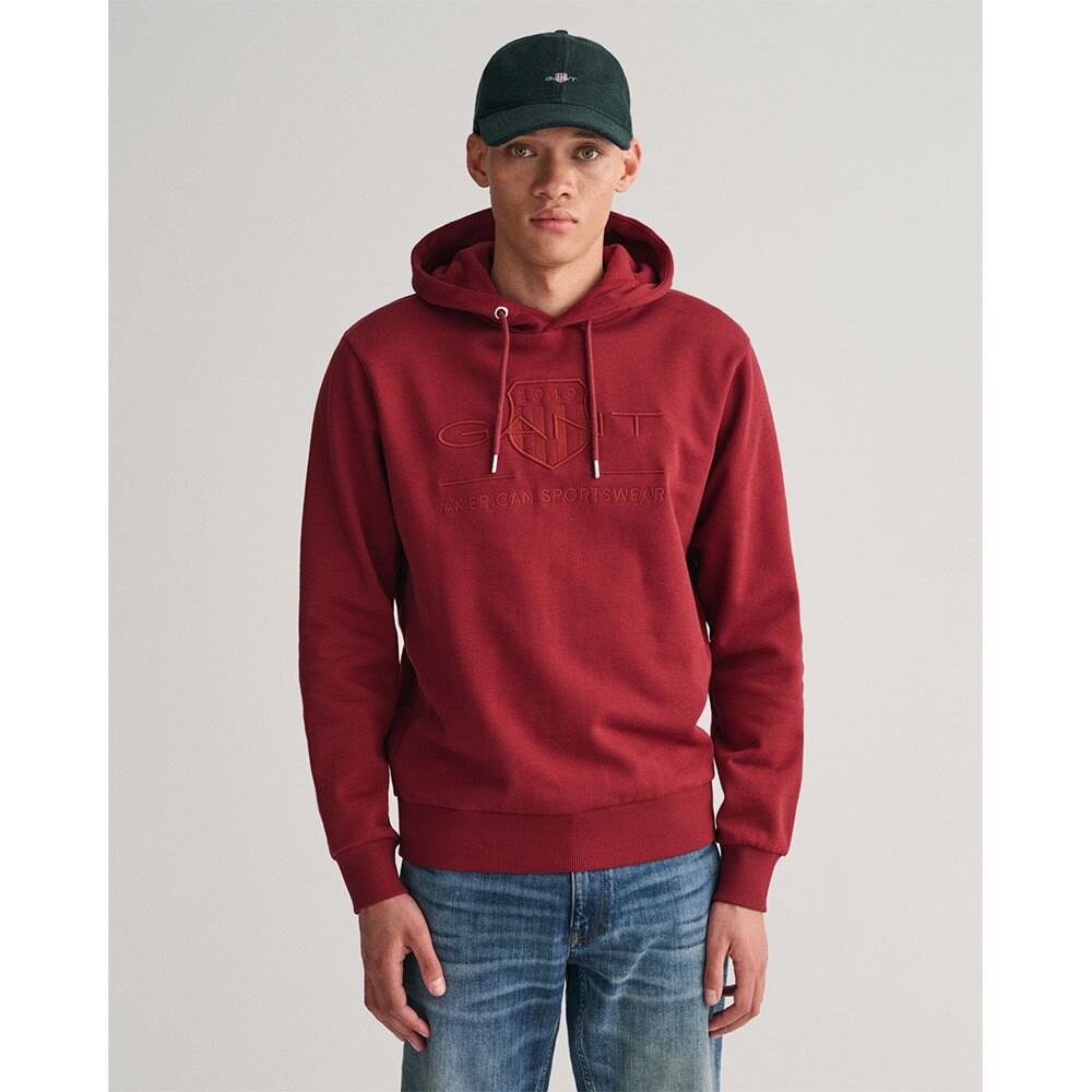 

Худи Gant Tonal Regular Fit, красный