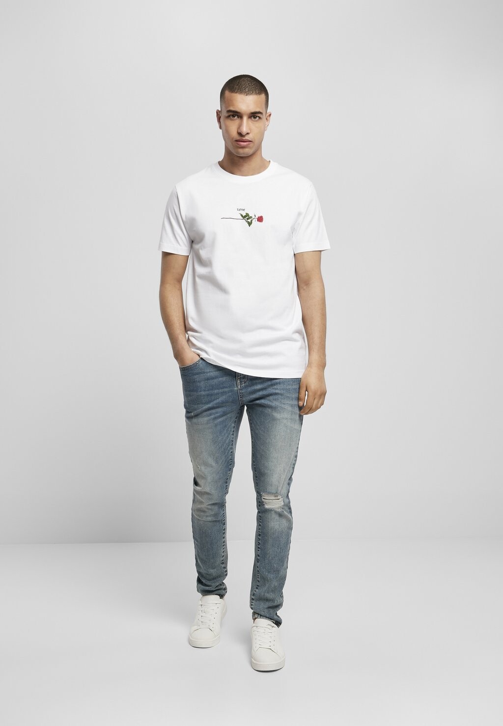 

Футболка с принтом ROSE LOVE TEE Mister Tee, белый