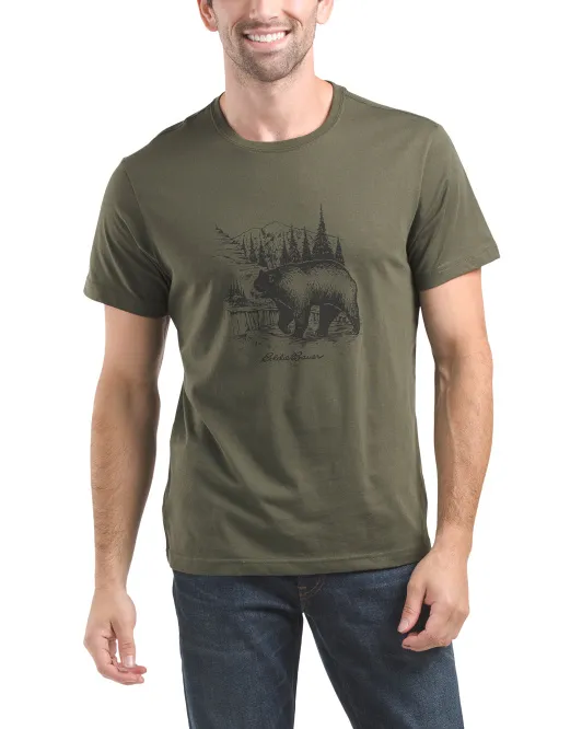 

Футболка с рисунком Throwback Camp Eddie Bauer, цвет Mint