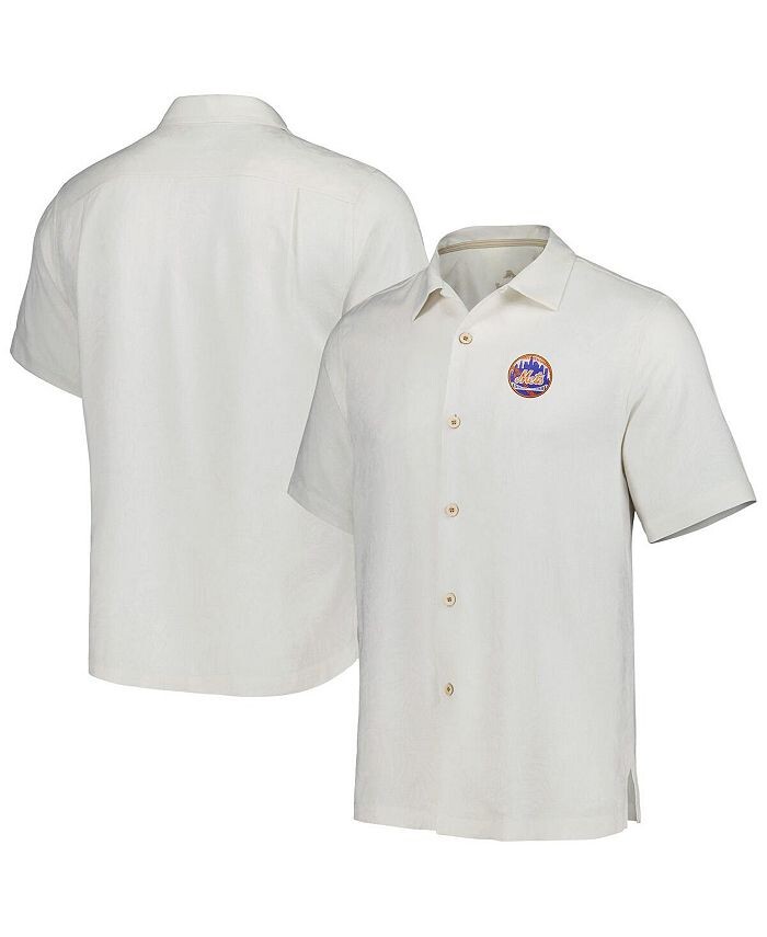 

Мужская белая рубашка на пуговицах New York Mets Sport Tropic Isles Camp Tommy Bahama, белый