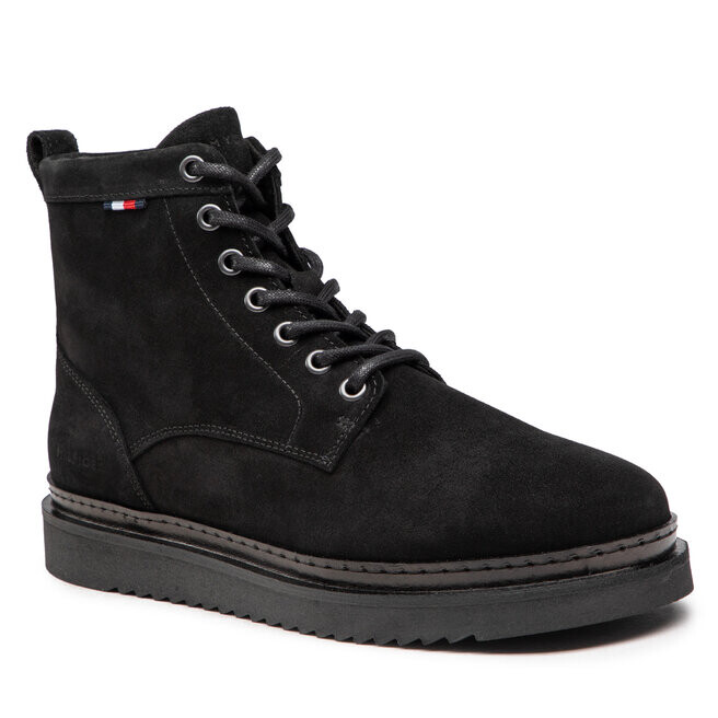 

Ботинки Tommy Hilfiger HilfigerCleated Suede, черный