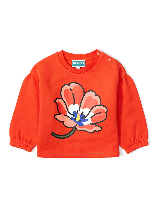 

Оранжевый свитшот для маленьких девочек с логотипом Kenzo